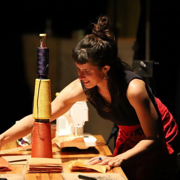 La récolteuse en action !